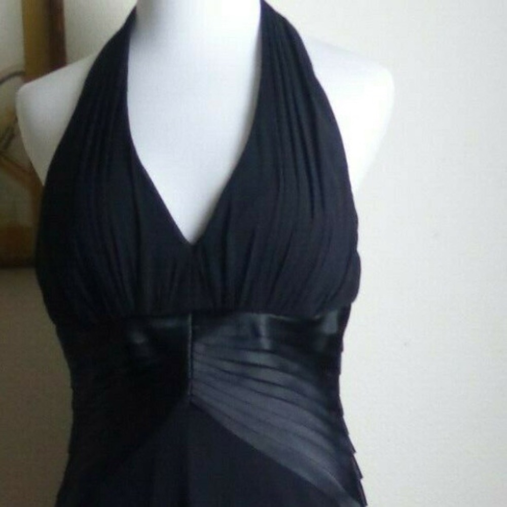 NWT black halter top flowy dress Sz-8